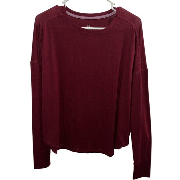 Champion Long‎ Sleeve Women's Top - Burgundy - Size Medium - Picture 1 of 4